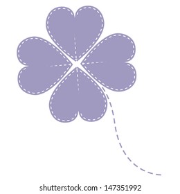 vector purple clover four leaf