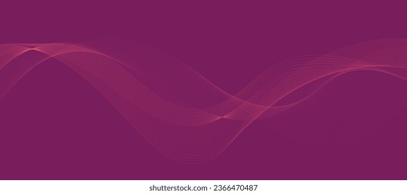 Vector purple color abstract wave design element. Waves background.