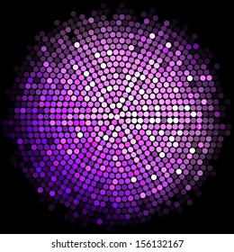 Vector purple disco lights background