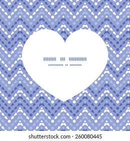 Vector purple drops chevron heart silhouette pattern frame