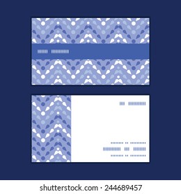 Vector purple drops chevron horizontal stripe frame pattern business cards set