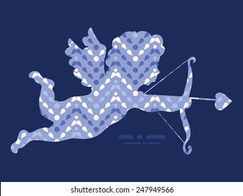 Vector purple drops chevron shooting cupid silhouette frame pattern invitation greeting card template