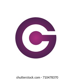 Vector Purple Dual Letter C G Logo 