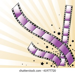vector of purple film stripes