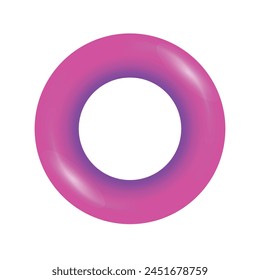 vector purple float isolated on white background.