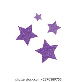 Vector purple glitter vector star. purple sparcle. amber particles. luxury design element.