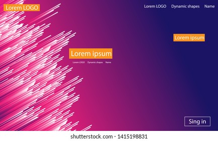 Vector purple gradient abstract swoosh background. lines banner color line for web banner.  Geometric background. Dynamic shapes composition. Eps10 vector.