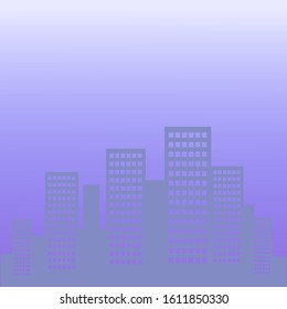 
Vector purple gradient background with house.