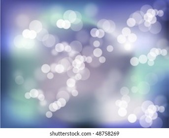 Vector purple and green bokeh effect with a glow