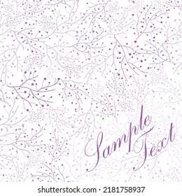 Vektor violett handgezeichnet Grunge Textur Seetang Ecke Rahmen Rahmen Muster Hintergrund. Toll für alle Verwendungszwecke