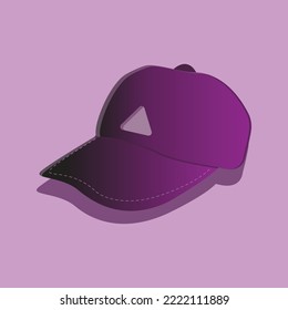 vector purple hat with a shadow