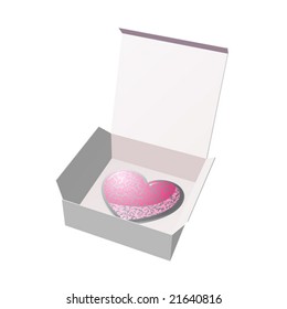Vector. Purple Heart Gift
