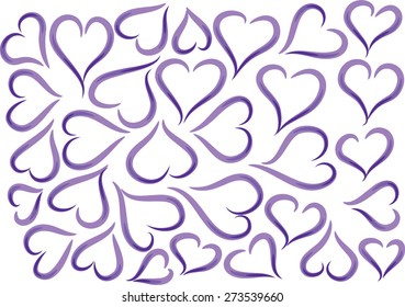 vector purple heart shape