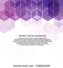 vector purple hexagons. abstract background
