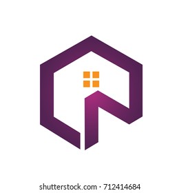 Vector Purple Hive Realty Letter N Logo