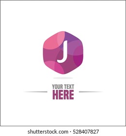 vector purple letter J logo, diamond icon, Fashion, jewelry modern 3d crystal logo, identity