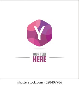 vector purple letter Y logo, diamond icon, Fashion, jewelry modern 3d crystal logo, identity