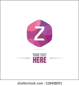 vector purple letter Z logo, diamond icon, Fashion, jewelry modern 3d crystal logo, identity