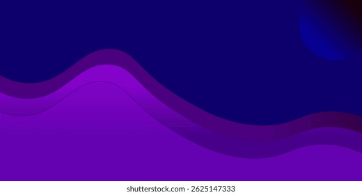 Vector purple line background curve element with white space for text and message design, overlapping layers, vector