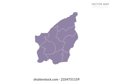 Vector purple map of San Marino isolated on white background.