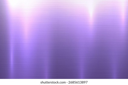 Fondo de tonos metálicos púrpura Vector. Abstractas gradiente brillante y brillante reflejo de luz cepillado textura de metal de acero. Ilustración para fondo, telón de fondo, Web, Fondo de pantalla, impresión y diseño de obras de arte.