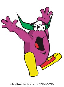 vector purple monster