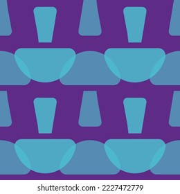 Vector Purple Mushrooms Textured repeat pattern background design