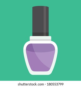 Vector Purple Nail Polish Icon