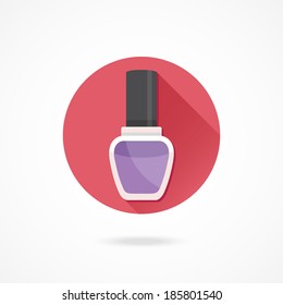 Vector Purple Nail Polish Icon