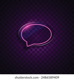 Vector de diseño de Anuncio de neón púrpura.