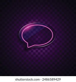 Vector of purple neon banner design.