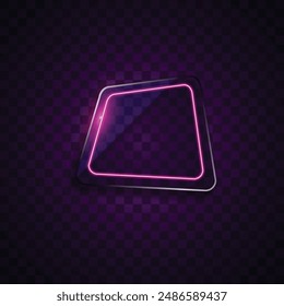 Vector of purple neon banner design.
