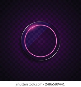 Vector of purple neon banner design.