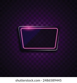 Vector de diseño de Anuncio de neón púrpura.