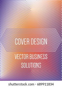 Vector purple, orange, minimal iridescent modern A4 cover design. Gradient glow poster template, geometric halftone banner. Futuristic neon metallic glitch background, abstract shapes, hipster pattern