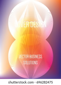 Vector purple, orange, minimal iridescent modern A4 cover design. Gradient glow poster template, geometric halftone banner. Futuristic neon metallic glitch background, abstract shapes, hipster pattern