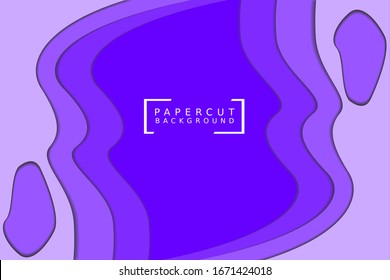 Vector Purple Papercut background design