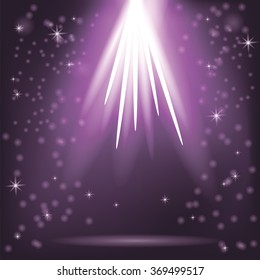 Vector Purple Rays of Magic Lights
