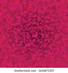 Vector purple and red Valentines Day heartshapes background elements in flat style