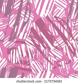 Vector purple repeat pattern design with abstract potatoe chips stamps.