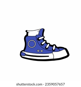 vector purple shoes on white background for toy design, icon design, illustration icon