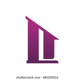 Vector Purple Single Letter Q Real Estate Logo