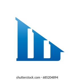 Vector Purple Single Letter W Real Estate Logo