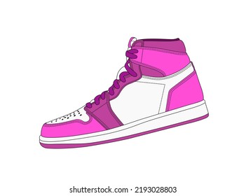 Vector Purple Sneakers Isolated On White Stock Vector (Royalty Free ...