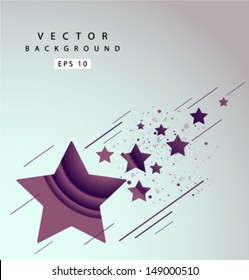 Vector purple star background