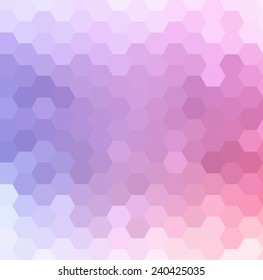Vector purple tone hexagon
