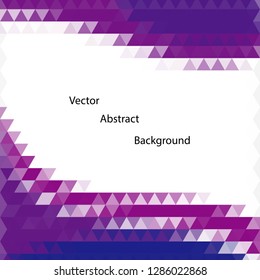 vector purple triangles. abstract background