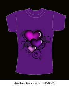 vector purple t-shirt design