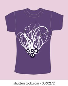 vector purple t-shirt design