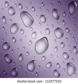 Vector purple water drop background